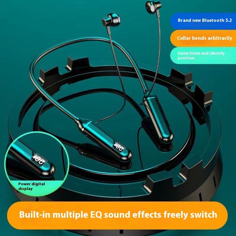 [New 2026] Neck‑hanging Wireless Bluetooth Headphones, Digital Display, Large‑capacity Battery with Ultra‑long Battery Life, Semi‑in‑ear Sports Stereo Neckband Headset, Ideal for Festival Gifts