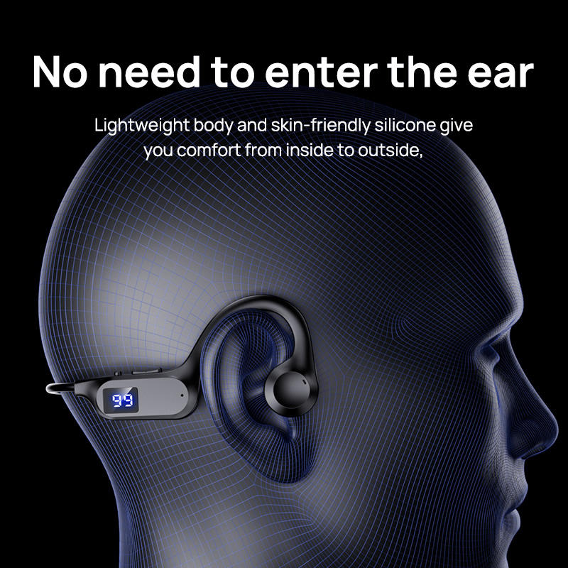 [New 2026] X7 Bone Conduction Bluetooth Headphones, Digital Display, Ear‑hook Design, Non‑in‑ear Painless Noise Reduction, Ultra‑long Battery Life, Ideal for Festival Gifts
