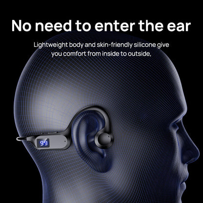 [New 2026] X7 Bone Conduction Bluetooth Headphones, Digital Display, Ear‑hook Design, Non‑in‑ear Painless Noise Reduction, Ultra‑long Battery Life, Ideal for Festival Gifts