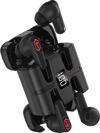 2026 New J28 TWS Couple Earbuds, In-ear Noise Cancelling Headphones, Low Latency & Ultra Long Battery Life, 4 Earbuds in One Set with Power Display Screen