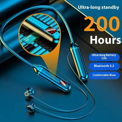 [New 2026] Neck‑hanging Wireless Bluetooth Headphones, Digital Display, Large‑capacity Battery with Ultra‑long Battery Life, Semi‑in‑ear Sports Stereo Neckband Headset, Ideal for Festival Gifts