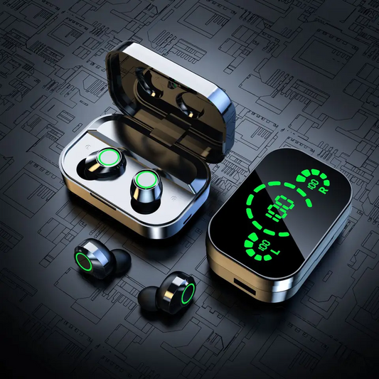 Wireless Earbuds, Stereo Sports In-ear Headphones with Charging Case. Equipped with Bluetooth 5.4, they deliver ultra-stable connection and low latency for both iOS and Android devices. Perfect for travel, daily commutes,