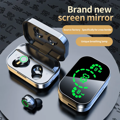 Wireless Earbuds, Stereo Sports In-ear Headphones with Charging Case. Equipped with Bluetooth 5.4, they deliver ultra-stable connection and low latency for both iOS and Android devices. Perfect for travel, daily commutes,