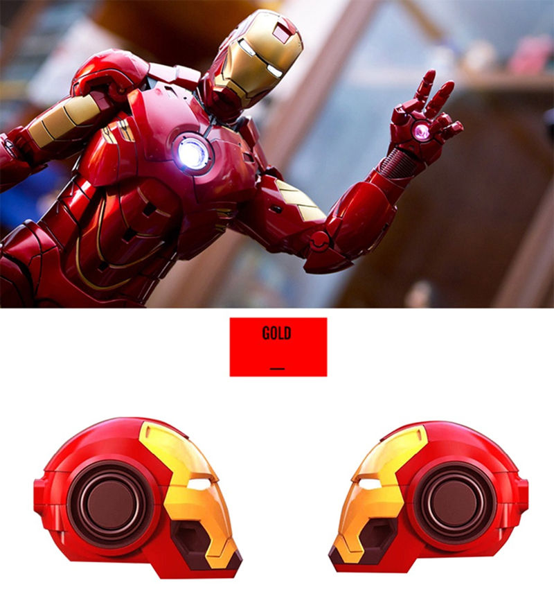 [New 2026] Iron Man Wireless Speaker, Outdoor Portable Mini TF Card Subwoofer Bluetooth Speaker, Ideal for Festivals and Birthday Gifts