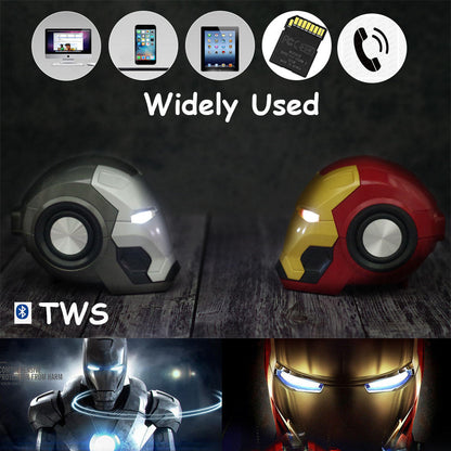 [New 2026] Iron Man Wireless Speaker, Outdoor Portable Mini TF Card Subwoofer Bluetooth Speaker, Ideal for Festivals and Birthday Gifts