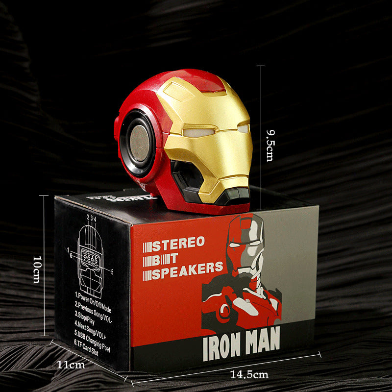 [New 2026] Iron Man Wireless Speaker, Outdoor Portable Mini TF Card Subwoofer Bluetooth Speaker, Ideal for Festivals and Birthday Gifts