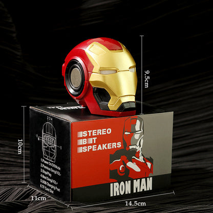 [New 2026] Iron Man Wireless Speaker, Outdoor Portable Mini TF Card Subwoofer Bluetooth Speaker, Ideal for Festivals and Birthday Gifts