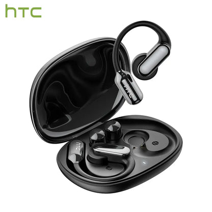 HTC NE50 open-ear headphones, removable battery, four batteries for long-lasting battery life, high-quality wireless earphones, Bluetooth 6.0 waterproof earphones