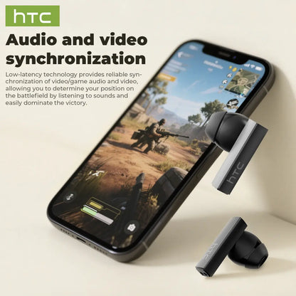 HTC NE40 Wireless Earphones Bluetooth 6.0, LED Display High Fidelity, for Gaming, Office, Sports, Music & Phone Calls TWS Earbuds , IPX5 Waterproof Earphones, Built-in Microphone In Ear Earphones image 9
