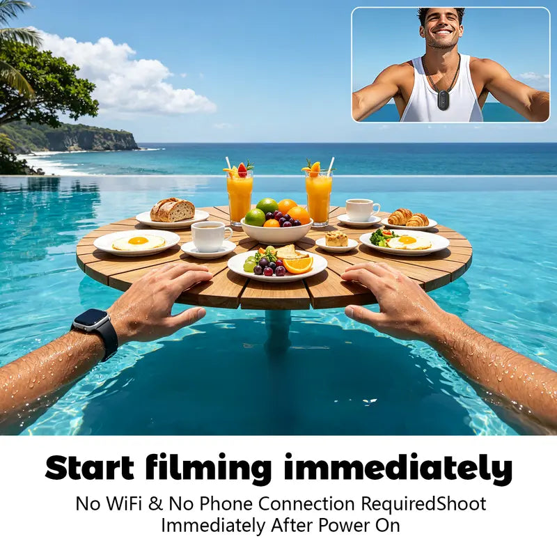 NUISK Thumb Action Camera, Portable POV Body Cam, Ultra Compact, Hands-Free, Compact Magnetic Sports Camera,. Ideal for Cycling, Pets, Vlogging. Supports U3+ Card, Waterproof. Perfect Gift for Beginners. Spring Renewal. tiktokshopspringglowup summerwins