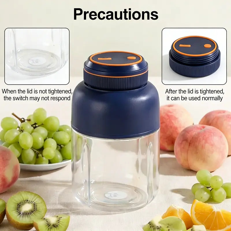 [Ensure the juicer is tightened before use.]Portable Household Appliances Juicer,USB Rechargeable Juice Blender Cup,Multifunctional juicermachine ,Summer Essentials Smoothieblender