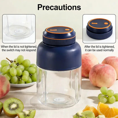 [Ensure the juicer is tightened before use.]Portable Household Appliances Juicer,USB Rechargeable Juice Blender Cup,Multifunctional juicermachine ,Summer Essentials Smoothieblender