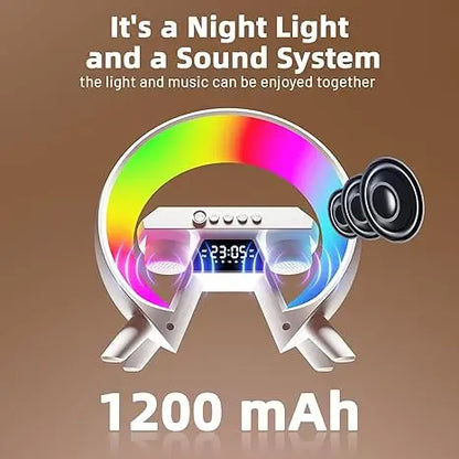 Multifunction Night Light with Wireless Charger Music Speaker 7 led Colors Bluetooth Sleeping Lamp Decor for Kids Gift Led Decoration Lamp image 4