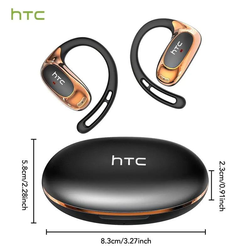 HTC NE35 Translation Earbuds, Open Ear Headphone,Supports Translation in 134 Languages With APP, BT 6.0 Earphones, Wireless Earbuds for Music & Phone Calls, IPX5 Waterproof Sports Headphones with Long Endurance