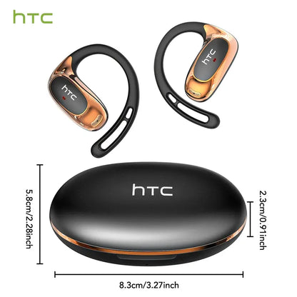 HTC NE35 Translation Earbuds, Open Ear Headphone,Supports Translation in 134 Languages With APP, BT 6.0 Earphones, Wireless Earbuds for Music & Phone Calls, IPX5 Waterproof Sports Headphones with Long Endurance