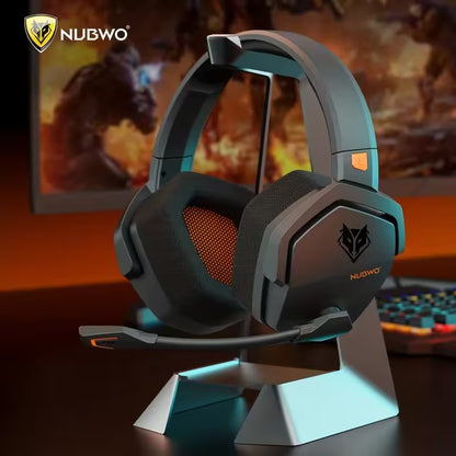 NUBWO G06 2.4Ghz Wireless Gaming Headset, Bluetooth Headphone with 7.1 Surround Sound, 23ms Ultra Low Latency, 50mm Driver, 100H Playtime, 3 Connection Modes (USB Dongle/Bluetooth/3.5mm), Dual Directional Mic, Compatible with PC, PS4, PS5, Xbox