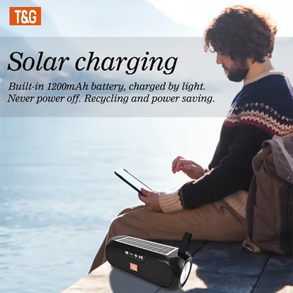 TG182 Solar Speaker – Wireless Outdoor,10W USB Portable,TF Card & FM Radio,AUX Input – Perfect for Outdoor,Party & Daily Use