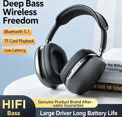 [New 2026] Over‑Ear Headphones, Viral Bestseller, Compatible with iOS & Android Phones, Heavy Bass Wireless Bluetooth Headset with Microphone