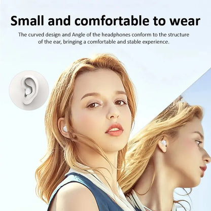 MSHUKCOE SK19 This year's new model - ultra-small invisible sleep earplugs | 0.08 ounces, suitable for side sleepers, with noise cancellation function - 25-hour battery life! Discreet Office Earbuds in-ear summerwins