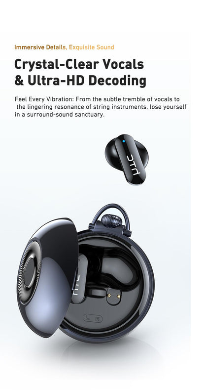 HTC NE71 Wireless Earbuds Bluetooth 6.0 Earphones Touchscreen Earbuds, Suitable for Office, Sports, Study and Audio Calls, Waterproof Headsets, Long Battery Life Built-in Microphones Bluetooth Headphones