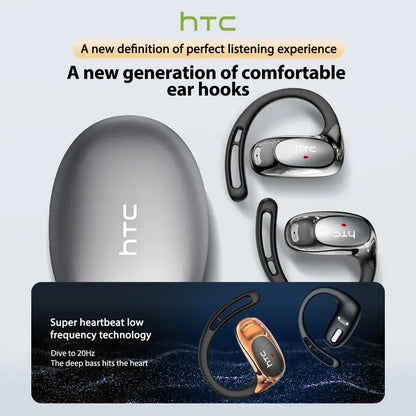 HTC NE35 Translation Earbuds, Open Ear Headphone,Supports Translation in 134 Languages With APP, BT 6.0 Earphones, Wireless Earbuds for Music & Phone Calls, IPX5 Waterproof Sports Headphones with Long Endurance