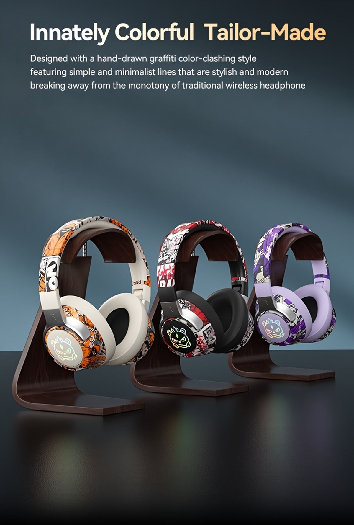new graffiti wireless earphones essential holiday gifts temu image 4