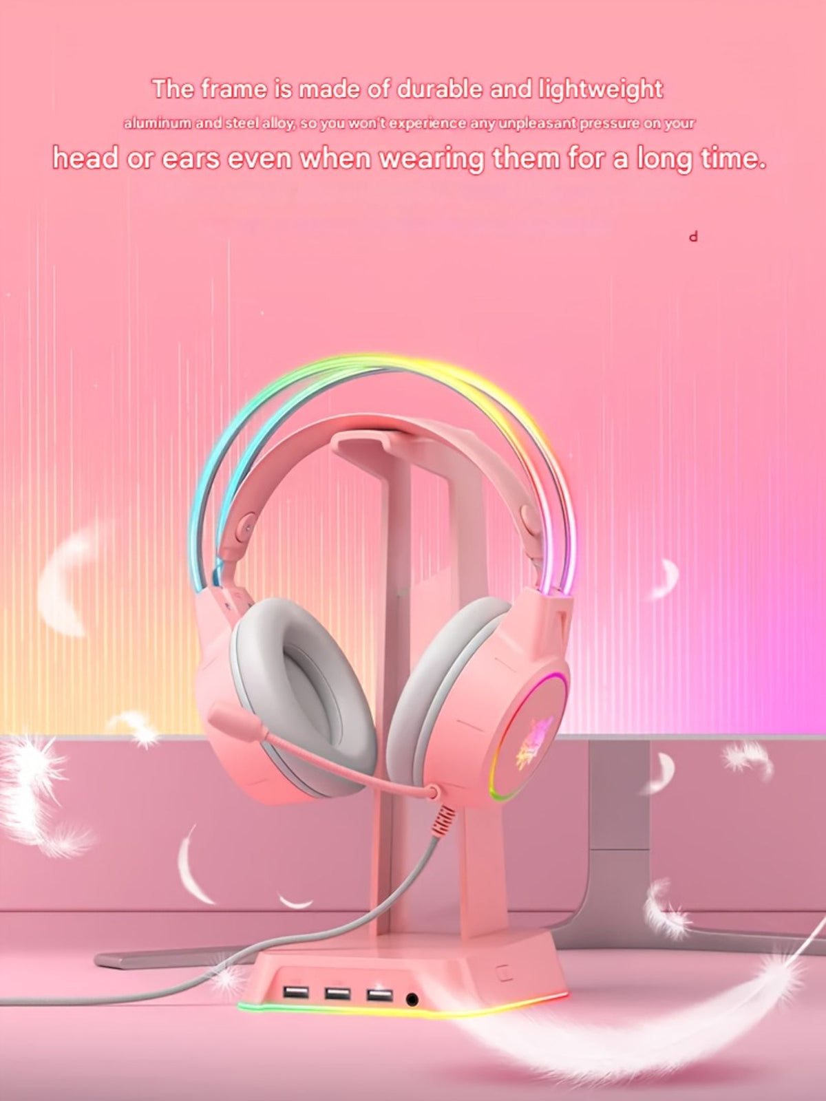 x15 gaming headset rgb lighting cat ear gaming image 9