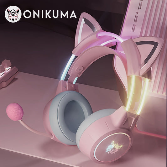 x15 gaming headset rgb lighting cat ear gaming